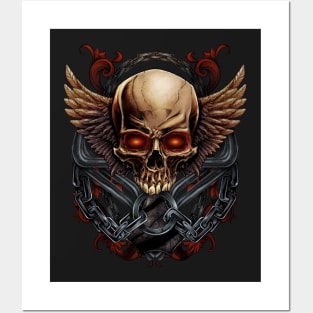 Skull and Wings Posters and Art